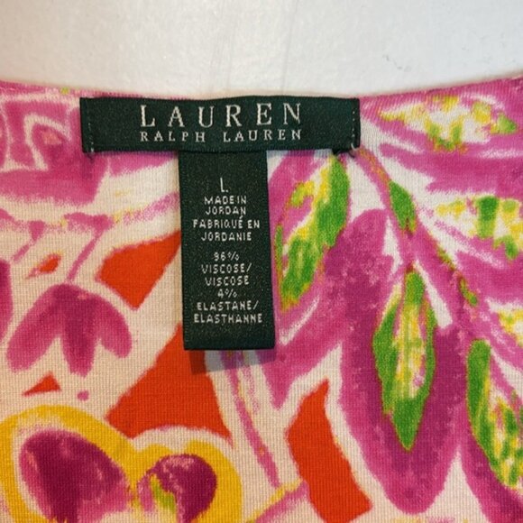 Ralph Lauren Floral Maxi Dress Beachy Colorful Feminine Boho size large - Picture 3 of 8